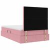 vidaXL Letto con contenitore e LED con led Rosa 120 x 200 cm Velluto