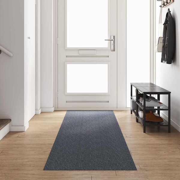 vidaXL Runner in Moquette Grigio 80 x 400 cm Tessuto