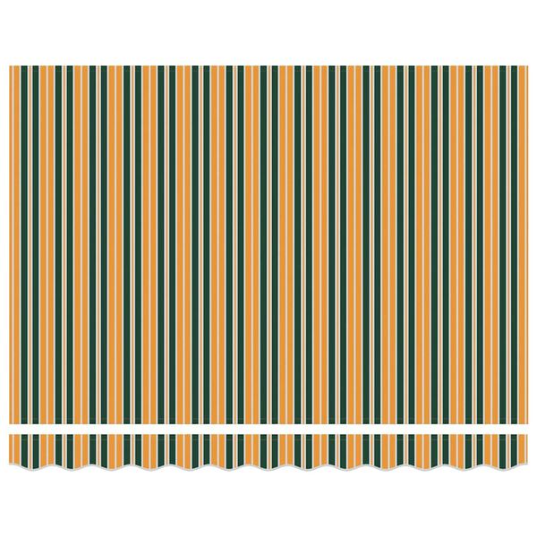 vidaXL Tenda Retrattile Verde e Giallo 300 x 250 cm