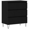 vidaXL Credenza Rovere Nero 60 x 35 x 70 cm Legno multistrato