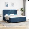 vidaXL Letto con molle e materasso Grigio Scuro 90x190 cm Tessuto Blu