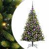 vidaXL Albero di Natale Artificiale Pieghevole 150 LED Verde 120 cm
