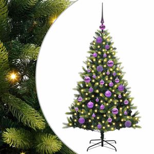 vidaXL Albero di Natale Artificiale Pieghevole 150 LED Verde 120 cm