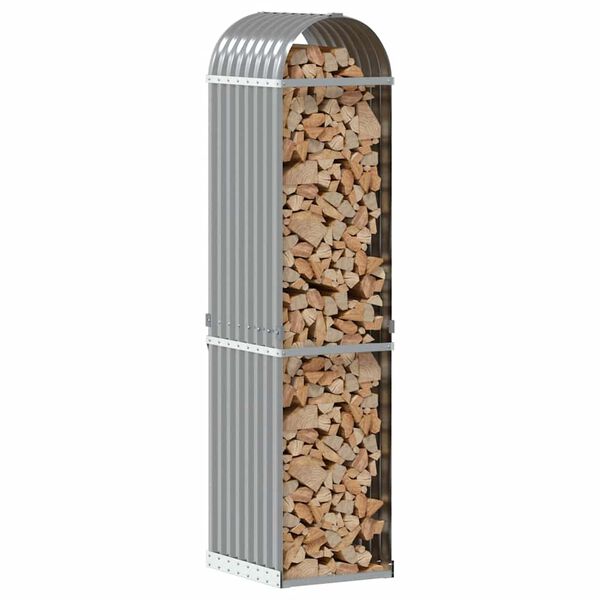 vidaXL Portaceppi Grigio Chiaro 40x45x170 cm in Acciaio Zincato