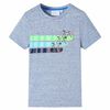 vidaXL Maglietta da Bambino a Maniche Corte Blu M&eacute;lange 140