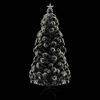 vidaXL Albero di Natale Preilluminato con Supporto e LED 210 cm Fibra Ottica