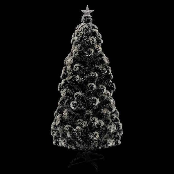 vidaXL Albero di Natale Preilluminato con Supporto e LED 210 cm Fibra Ottica