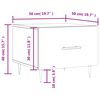 vidaXL Tavolini Salotto 2pz Grigio Sonoma 50x50x40cm Legno Multistrato