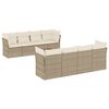 vidaXL Set Divano da Giardino 9 pz con Cuscini Beige in Polyrattan