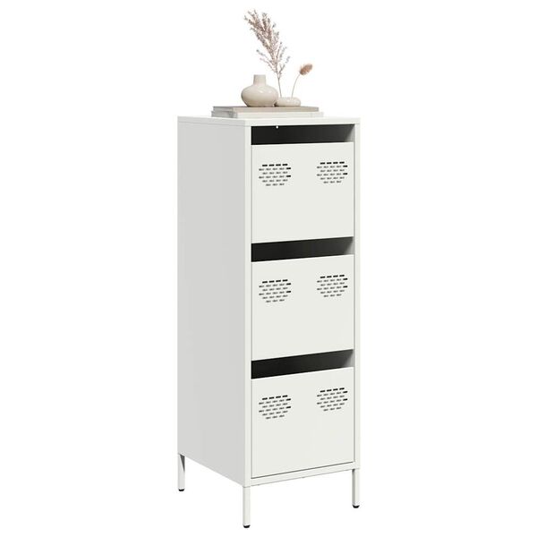 vidaXL Credenza Bianca 39x35x103,5 cm in Acciaio