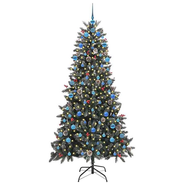vidaXL Albero di Natale artificiale con 300 LED Verde 210 cm