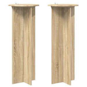 vidaXL Supporto per piante 2 pz Rovere Sonoma &Oslash;40 x 100 cm