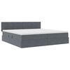 vidaXL Letto con Contenitore Grigio scuro 200 x 200 cm Velluto