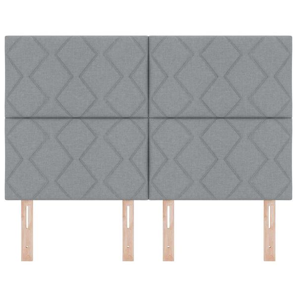 vidaXL Testiera con testiera Grigio chiaro 144 cm Pelle Sintetica