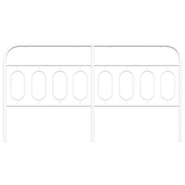 vidaXL Testiera di Ricambio in Metallo Bianco 183 cm