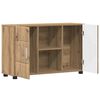 vidaXL Credenza con porta Rovere artigianale 88,5 x 30,5 x 55,5 cm