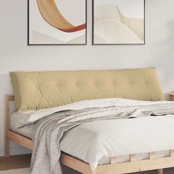 vidaXL Cuscino per Schiena Grigio Verde 200 x 50 cm Tessuto in Cords