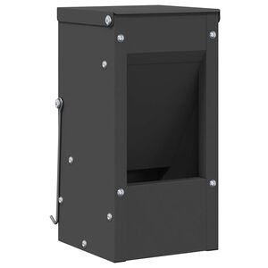 vidaXL Mangiatore per conigli Nero 12,5 x 12,5 x 25 cm