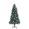vidaXL Albero di Natale artificiale pre-illuminato con set di palline