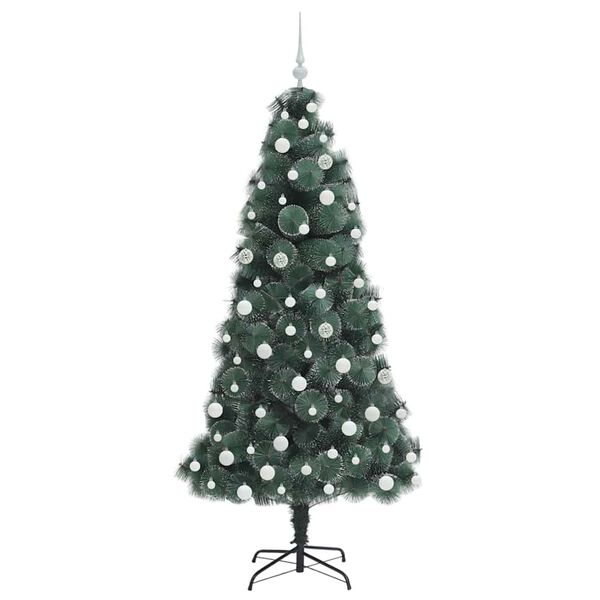 vidaXL Albero di Natale artificiale pre-illuminato con set di palline