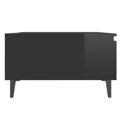 vidaXL Tavolino da Salotto Nero Lucido 90x60x35 cm Legno Multistrato
