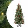 vidaXL Albero di Natale artificiale Verde 120 cm PE e PVC