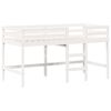 vidaXL Letto Soppalco con Scala e Tetto Bianco 80x200 cm Massello Pino