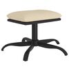 vidaXL Poggiapiedi Crema 60x60x36 cm in Tessuto e Similpelle