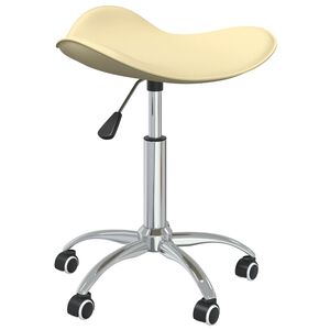 vidaXL Sedia da Ufficio Crema in Similpelle
