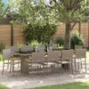 vidaXL Set da Pranzo per Giardino 11 pcs Grigio polyrattan