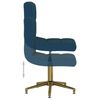 vidaXL Sedie da Pranzo Girevoli 4 pz Blu in Velluto