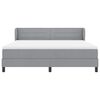 vidaXL Letto box spring con materasso Grigio chiaro 180 x 200 cm