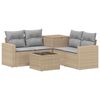 vidaXL Set di divani 6 pz Beige e Grigio Chiaro