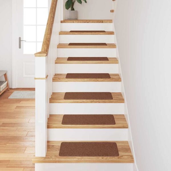 vidaXL Tappetini Antiscivolo per Scale 15 pcs Giallo 60 x 25 cm PP