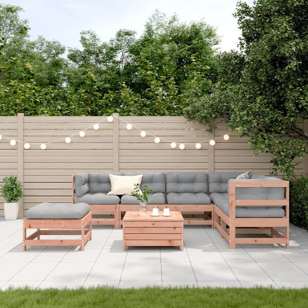 vidaXL Set Divani Giardino 8 pz con Cuscini Legno Massello di Douglas