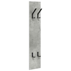 vidaXL Appendiabiti a muro A parete Grigio cemento 20 x 1,5 x 100 cm