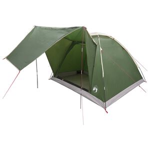 vidaXL Tenda da campeggio 4 persona Verde Poliestere e Acciaio