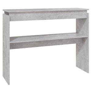vidaXL Tavolino Consolle Grigio Cemento 102x30x80cm Legno Multistrato