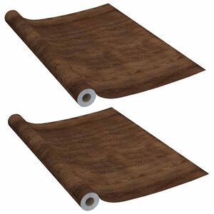 vidaXL Pellicole Autoadesive per Porte 2 pz Rovere Moro 210x90 cm PVC