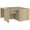 vidaXL Tavolini Salotto 4pz Rovere Sonoma 33x33x33cm Legno Multistrato