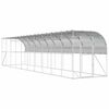 vidaXL Gabbia per Polli Contro il Muro Argento 600 x 150 x 215 cm
