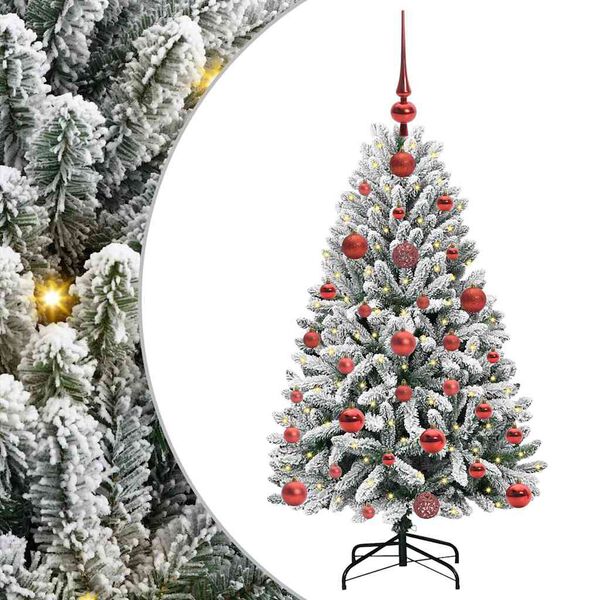 vidaXL Albero di Natale artificiale con 150 LED Verde e Bianco 120 cm