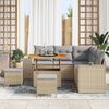 vidaXL Set Divano da Giardino con cuscino 8 pcs Beige polyrattan