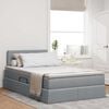 vidaXL Letto con contenitore e materasso Grigio chiaro 120 x 190 cm