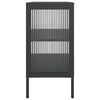 vidaXL Credenza Nera 70x35x70 cm Vetro e Acciaio