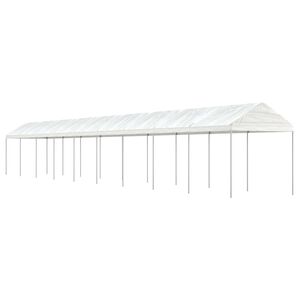 vidaXL Gazebo con Tetto Bianco 20,07x2,28x2,69 m in Polietilene