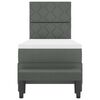 vidaXL Letto a molle con testiera Grigio scuro 80 x 200 cm Tessuto