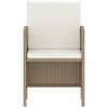 vidaXL Set da Pranzo da Giardino 6 pz con Cuscini Beige in Polyrattan