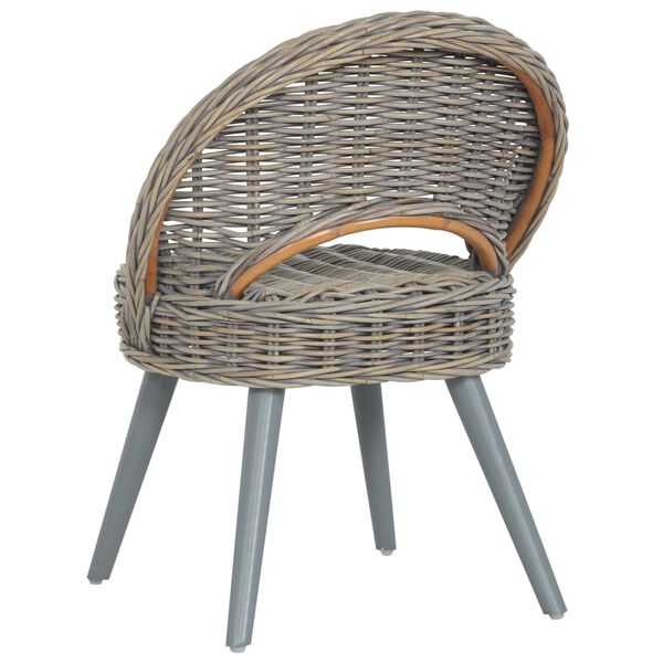vidaXL Poltrona in Rattan Kubu Grigio