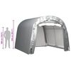 vidaXL Tenda Capannone 300x300 cm in Acciaio Grigio